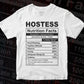 Funny Hostess Nutrition Facts Editable Vector T-shirt Design in Ai Svg Png Files