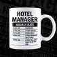 Funny Hotel manager Hourly Rate Editable Vector T-shirt Design in Ai Svg Files