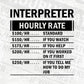 Funny Interpreter Hourly Rate Editable Vector T-shirt Design in Ai Svg Files