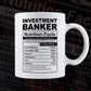Funny Investment Banker Nutrition Facts Editable Vector T-shirt Design in Ai Svg Png Files