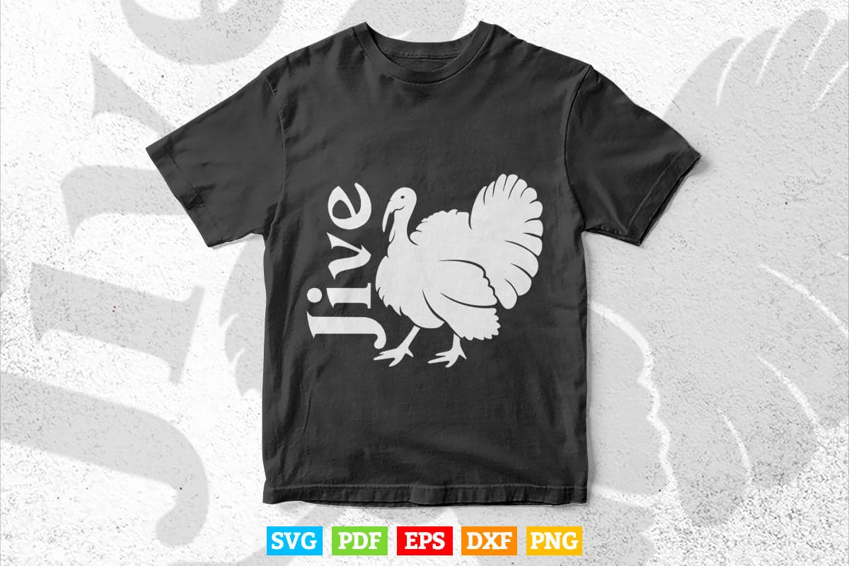 Funny Jive Thanksgiving Turkey Day Retro Holiday Svg Png Cut Files.