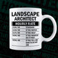 Funny Landscape Architect Hourly Rate Editable Vector T-shirt Design in Ai Svg Files