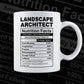 Funny landscape Architect Nutrition Facts Editable Vector T-shirt Design in Ai Svg Png Files