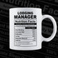 Funny Lodging Manager Nutrition Facts Editable Vector T-shirt Design in Ai Svg Png Files