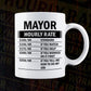 Funny Mayor Hourly Rate Editable Vector T-shirt Design in Ai Svg Files