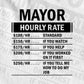 Funny Mayor Hourly Rate Editable Vector T-shirt Design in Ai Svg Files