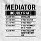 Funny Mediator Hourly Rate Editable Vector T-shirt Design in Ai Svg Files