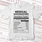 Funny Medical Sonographer Nutrition Facts Editable Vector T-shirt Design in Ai Svg Png Files
