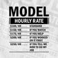 Funny Model Hourly Rate Editable Vector T-shirt Design in Ai Svg Files