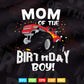 Funny Monster Truck Mom Of The Birthday Boy In Svg T shirt Design.