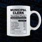 Funny Municipal Clerk Nutrition Facts Editable Vector T-shirt Design in Ai Svg Png Files