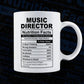 Funny Music Director Nutrition Facts Editable Vector T-shirt Design in Ai Svg Png Files