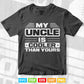 Funny My Uncle is Cooler Than Yours Svg T shirt Design.