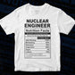 Funny Nuclear Engineer Nutrition Facts Editable Vector T-shirt Design in Ai Svg Png Files