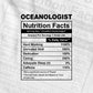 Funny Oceanologist Nutrition Facts Editable Vector T-shirt Design in Ai Svg Png Files