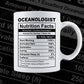 Funny Oceanologist Nutrition Facts Editable Vector T-shirt Design in Ai Svg Png Files