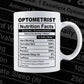 Funny Optometrist Nutrition Facts Editable Vector T-shirt Design in Ai Svg Png Files
