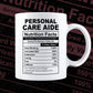 Funny Personal Card Aid Nutrition Facts Editable Vector T-shirt Design in Ai Svg Png Files