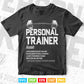 Funny Personal Trainer Definition Fitness Coach Svg T shirt Design.