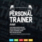 Funny Personal Trainer Definition Fitness Coach Svg T shirt Design.