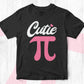 Funny Pi Symbol Cutie Pie National Pi Day Editable Vector T shirt Design in Svg Png Files