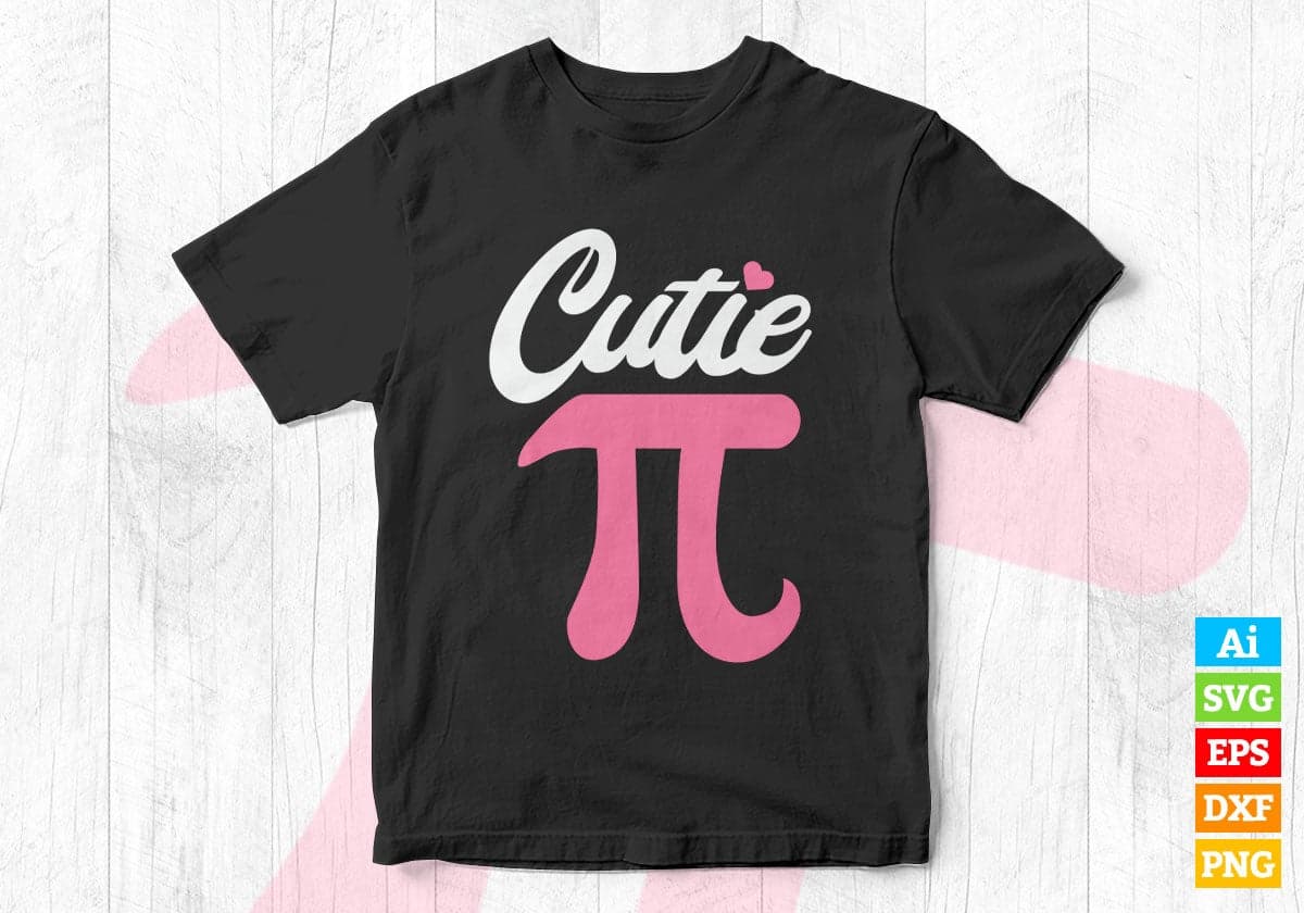 Funny Pi Symbol Cutie Pie National Pi Day T shirt Design Svg Png