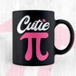 Funny Pi Symbol Cutie Pie National Pi Day Editable Vector T shirt Design in Svg Png Files