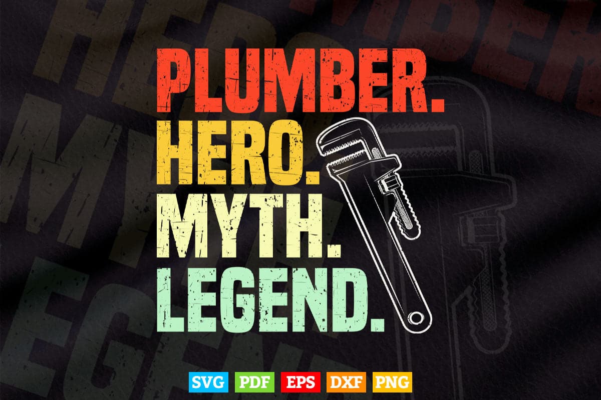 Funny Plumber Hero Myth legend Svg Png Cut Files.