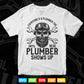 Funny Plumber Real Plumbing Skull Svg Png Cut Files.