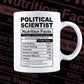 Funny Political Scientist Nutrition Facts Editable Vector T-shirt Design in Ai Svg Png Files