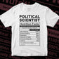 Funny Political Scientist Nutrition Facts Editable Vector T-shirt Design in Ai Svg Png Files