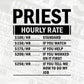Funny Priest Hourly Rate Editable Vector T-shirt Design in Ai Svg Files