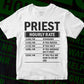 Funny Priest Hourly Rate Editable Vector T-shirt Design in Ai Svg Files