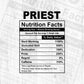 Funny Priest Nutrition Facts Editable Vector T-shirt Design in Ai Svg Png Files