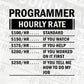 Funny Programmer Hourly Rate Editable Vector T-shirt Design in Ai Svg Files