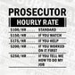 Funny Prosecutor Hourly Rate Editable Vector T-shirt Design in Ai Svg Files