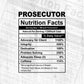Funny Prosecutor Nutrition Facts Editable Vector T-shirt Design in Ai Svg Png Files