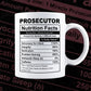 Funny Prosecutor Nutrition Facts Editable Vector T-shirt Design in Ai Svg Png Files