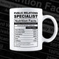 Funny Public Relations Specialist Facts Editable Vector T-shirt Design in Ai Svg Png Files