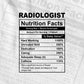 Funny Radiologist Nutrition Facts Editable Vector T-shirt Design in Ai Svg Png Files