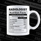Funny Radiologist Nutrition Facts Editable Vector T-shirt Design in Ai Svg Png Files
