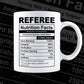 Funny Referee Nutrition Facts Editable Vector T-shirt Design in Ai Svg Png Files