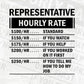 Funny Representative Hourly Rate Editable Vector T-shirt Design in Ai Svg Files