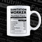 Funny Sanitation Worker Nutrition Facts Editable Vector T-shirt Design in Ai Svg Png Files