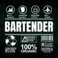 Funny Sarcastic Unique Gift For Bartender Job Profession Professional Editable Vector T shirt Designs In Svg Png Files