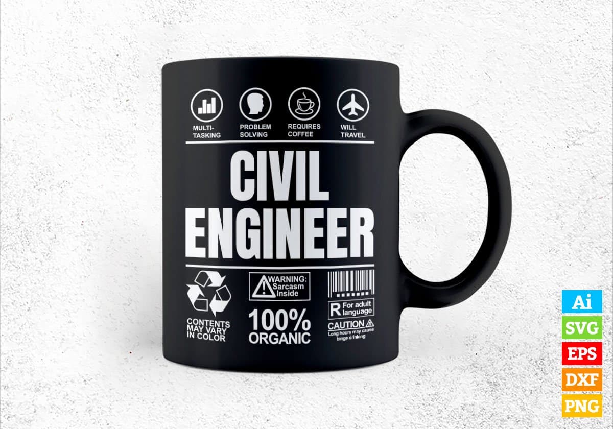 Funny Sarcastic Unique Gift For Civil Engineer Job Profession Editable Vector T shirt Designs In Svg Png Files