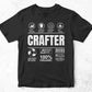 Funny Sarcastic Unique Gift For Crafter Job Profession Professional Editable Vector T shirt Designs In Svg Png Files