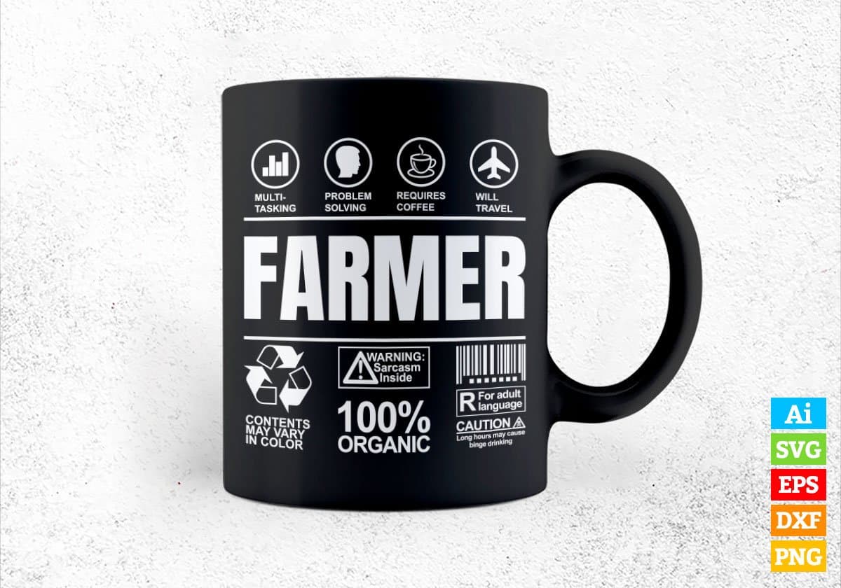 Funny Sarcastic Unique Gift For Farmer Job Profession Professional Editable Vector T shirt Designs In Svg Png Files