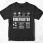 Funny Sarcastic Unique Gift For Firefighter Job Profession Professional Editable Vector T shirt Designs In Svg Png Files