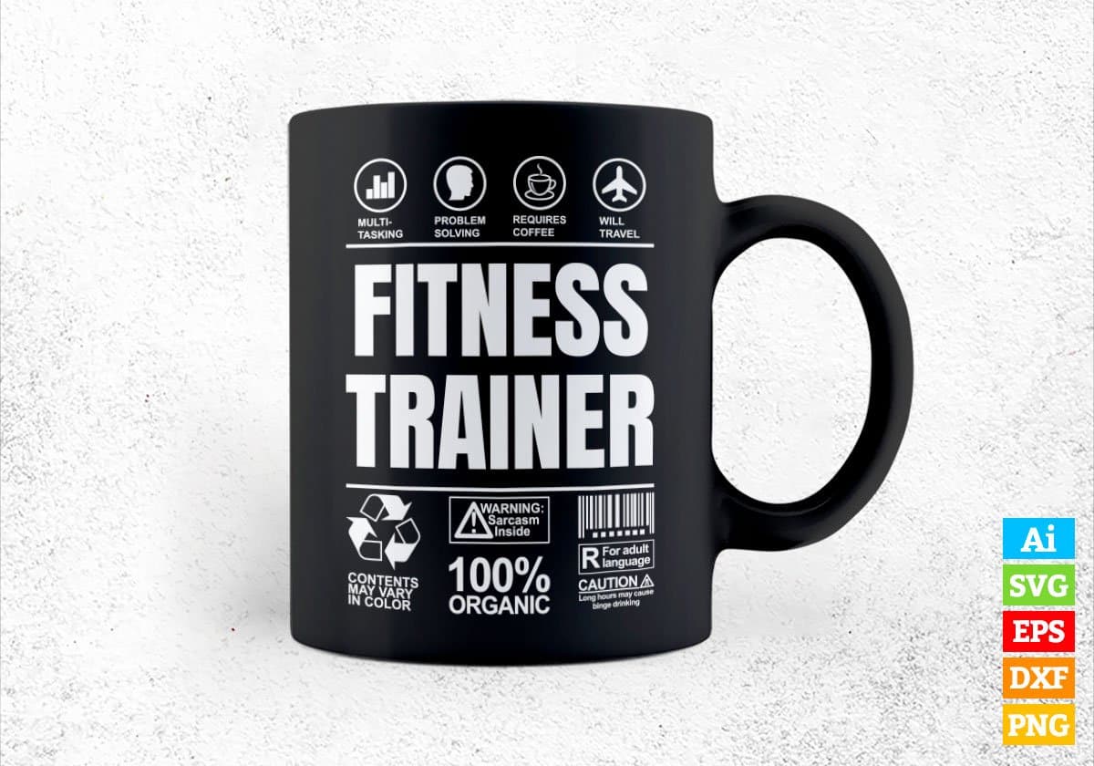 Funny Sarcastic Unique Gift For Fitness Trainer Job Profession Professional Editable Vector T shirt Designs In Svg Png Files